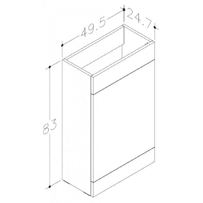 Mueble WC Matrix 500 mm Gris Tormenta Brillo