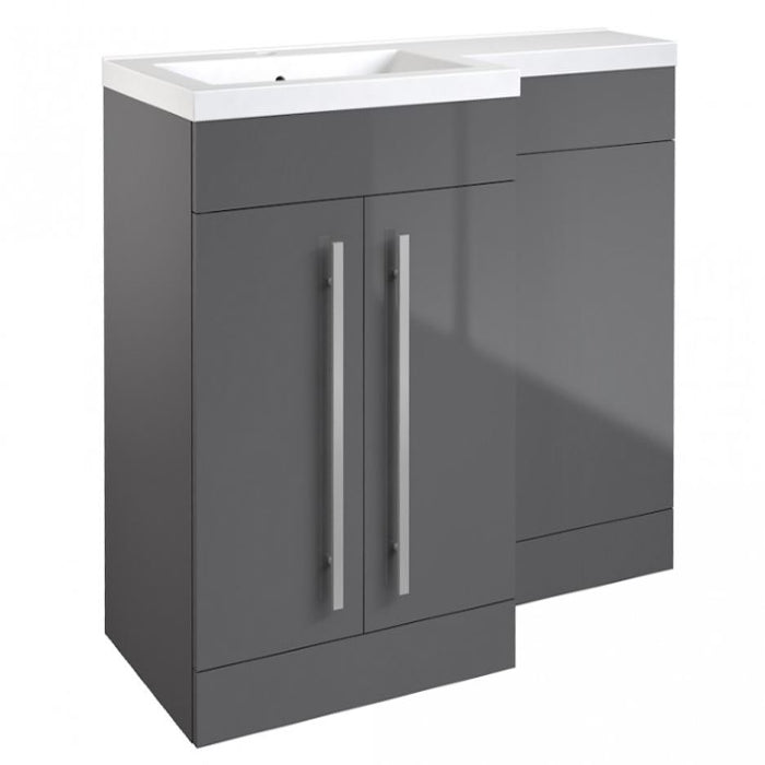 Meuble WC Matrix 500 mm Gris Tempête Brillant