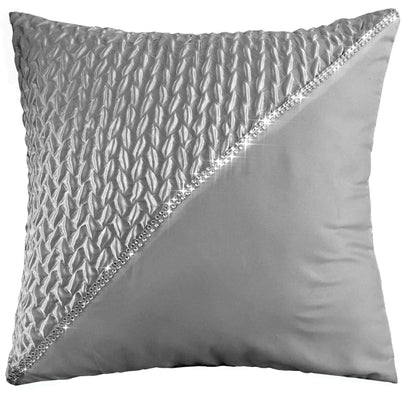 Zenia Luxurious Duvet Cover Set with Quilted Trim and Diamante Detailing  Available in Single Double Kingb and Super King Sizes by OLIVIA ROCCO