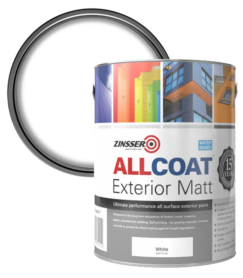 Zinsser Allcoat Exterior Wb Matt Wht 1ltr