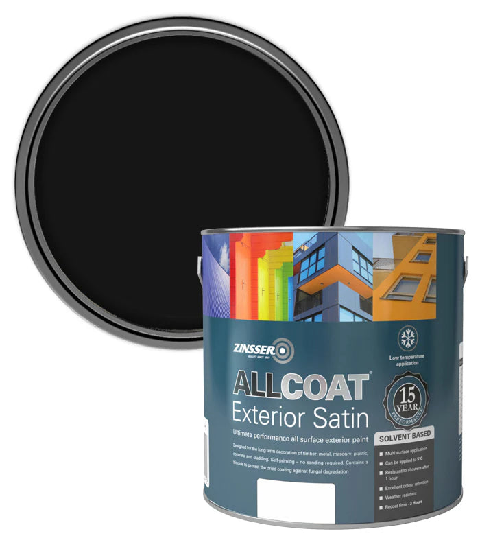 Zinsser Allcoat Exterior Sb Satin Blk