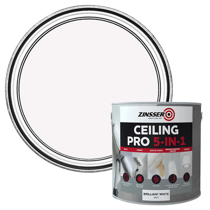 Zinsser Ceiling Pro 5in1 Sealer&S/Kllr 2.5ltr