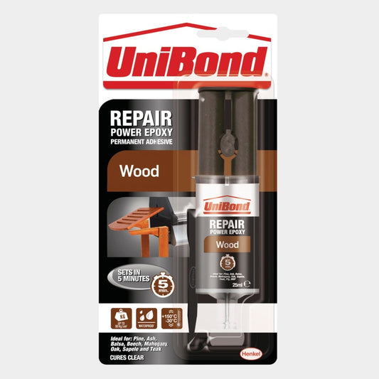 UniBond Repair Power Epoxy Wood Syringe 25ml