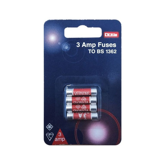 Dencon 3A Fuses Blister Packed (4)