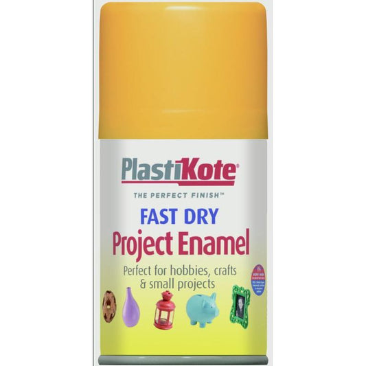 PlastiKote Fast Dry Enamel Aerosol Paint Sunshine Yellow - 100ml
