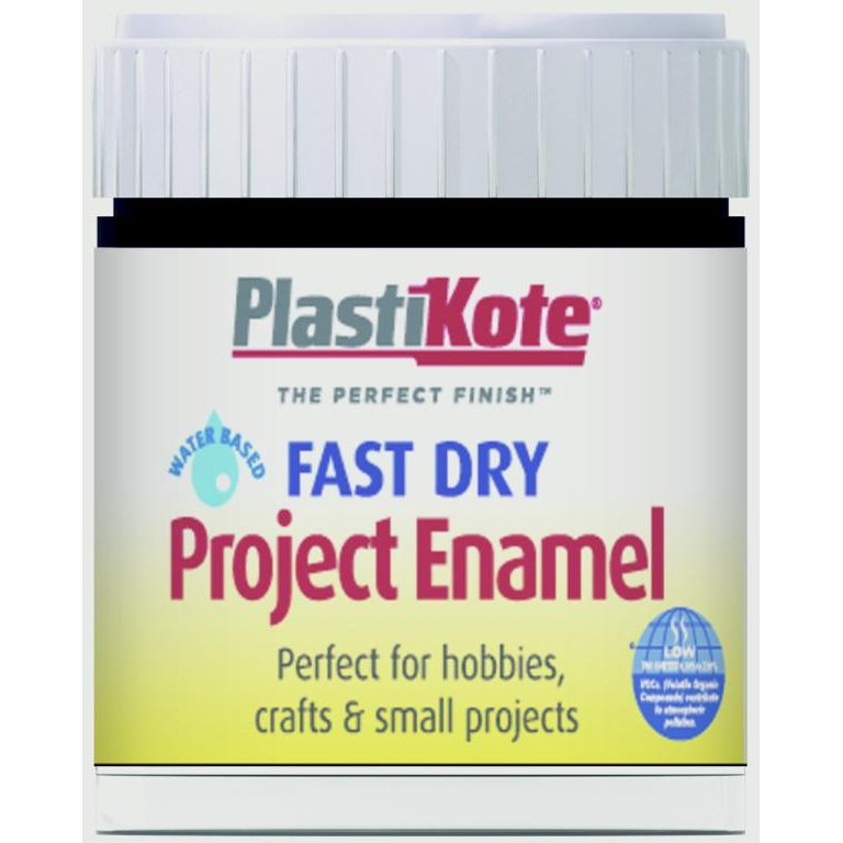 PlastiKote Fast Dry Enamel Brush On Matt Black - 59ml Bottle