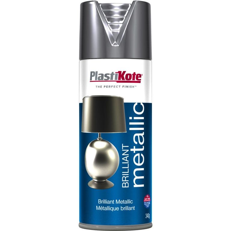 PlastiKote Brilliant Metallic 400ml Aerosol Silver