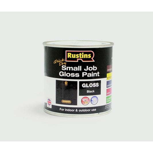 Rustins Quick Dry Small Job Gloss 250ml Black