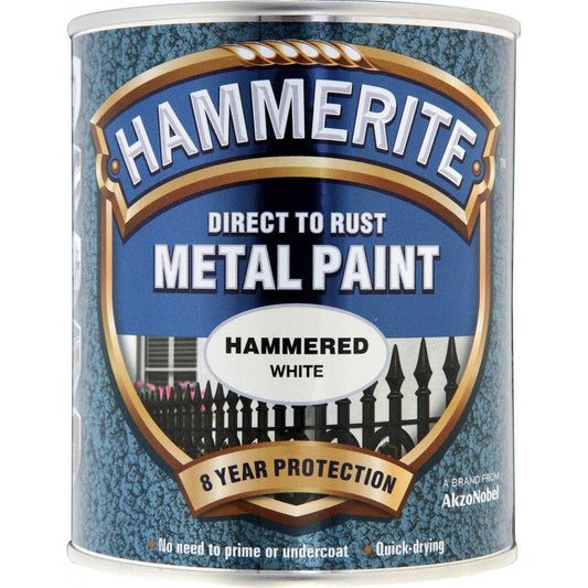 Hammerite Peinture Métallique Martelée 750ml Blanc