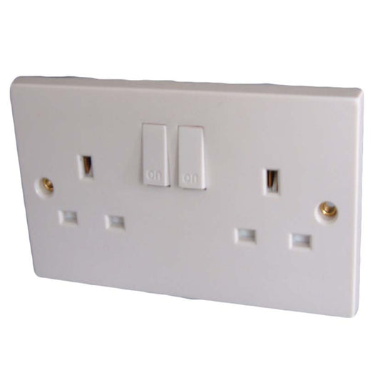 Dencon 13A, Twin Switched Socket Outlet to BS1363 Pre-Packed