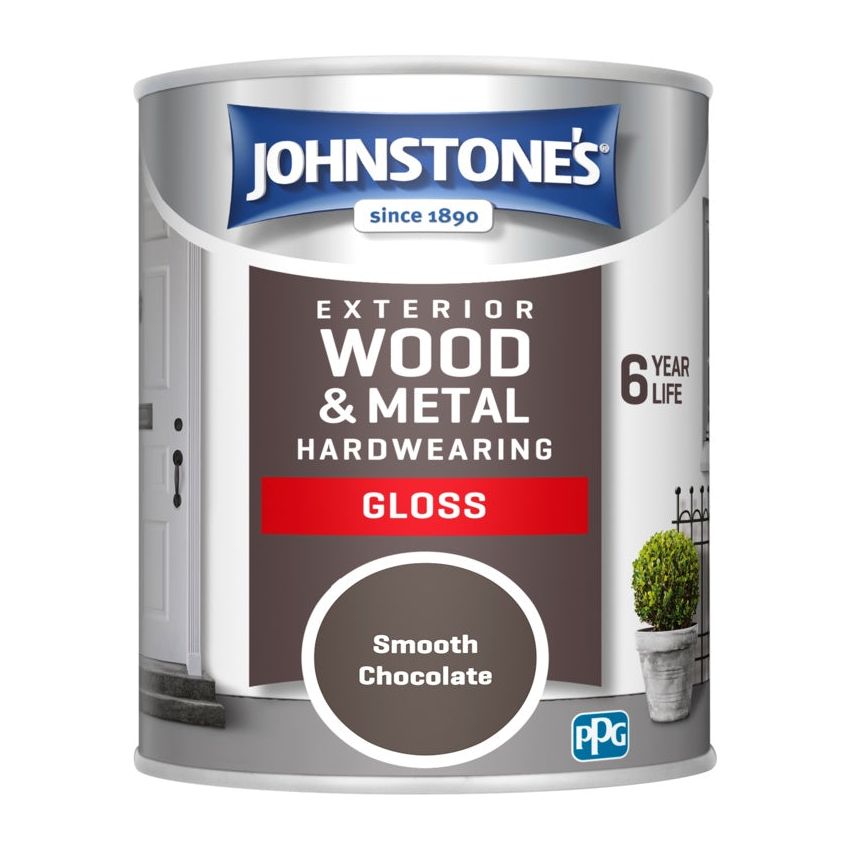 Johnstone's Exterior Hardwearing Gloss 750ml Smooth Chocolate