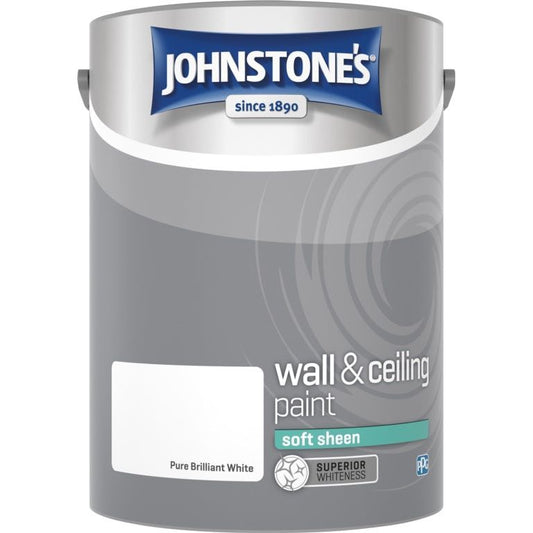 Johnstone's Wall & Ceiling Soft Sheen 5L Brilliant White