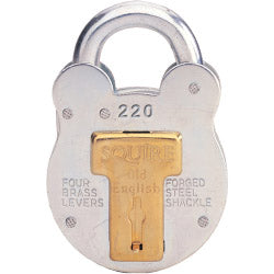 Squire 4-Lever Galvanised Steel - Old English Padlock 38mm