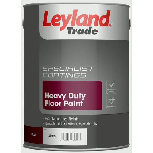 Leyland Trade Peinture de sol très résistante, 5 L, ardoise