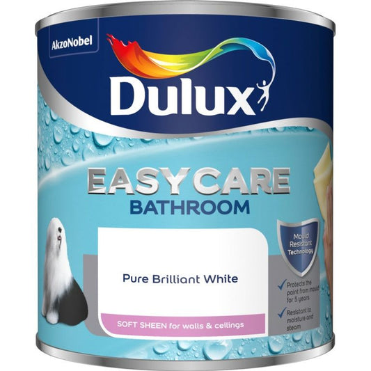 Dulux Easycare Bathroom Soft Sheen 1L Pure Brilliant White