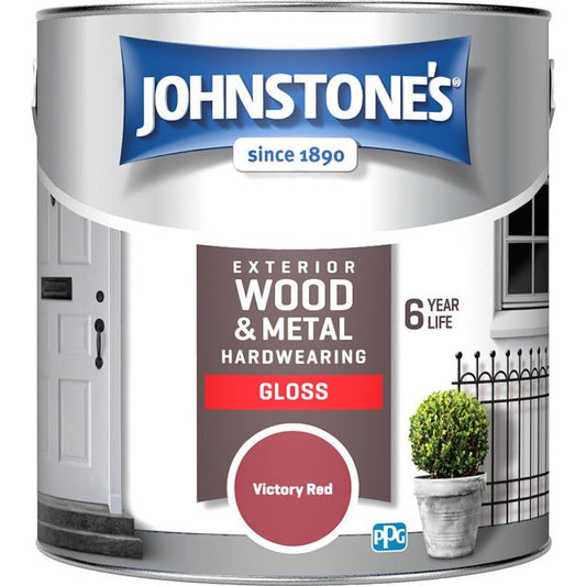 Johnstone's Exterior Hardwearing Gloss 2.5L Victory Red