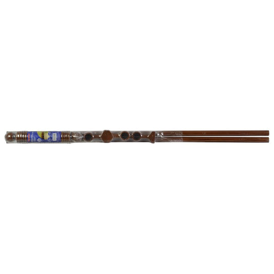 Woodside Walnut Effect Wooden Curtain Pole 240cm, 28mm diameter