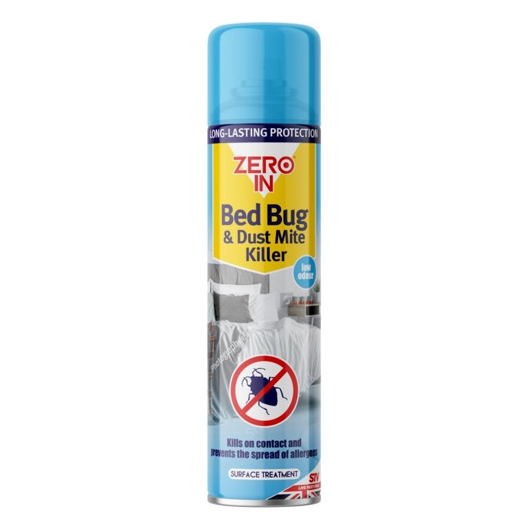 Zero In Insecticida para chinches y ácaros del polvo, aerosol de 300 ml