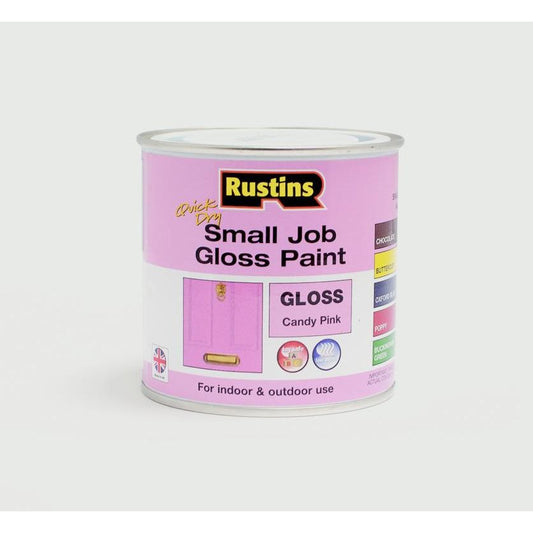 Rustins Gloss à séchage rapide pour petits travaux 250 ml Rose bonbon
