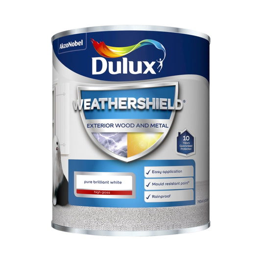 Dulux Weathershield Exterior Gloss 750ml Pure Brilliant White