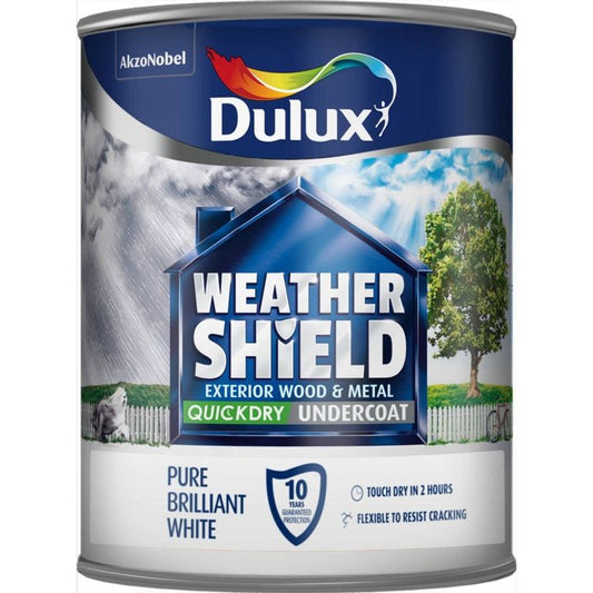 Dulux Weathershield Capa base de secado rápido 750 ml Blanco brillante puro