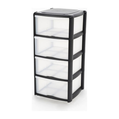 Tontarelli 4 Drawer Tower Black