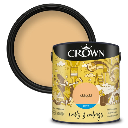 Crown Walls & Ceilings Matt  2.5L Old Gold