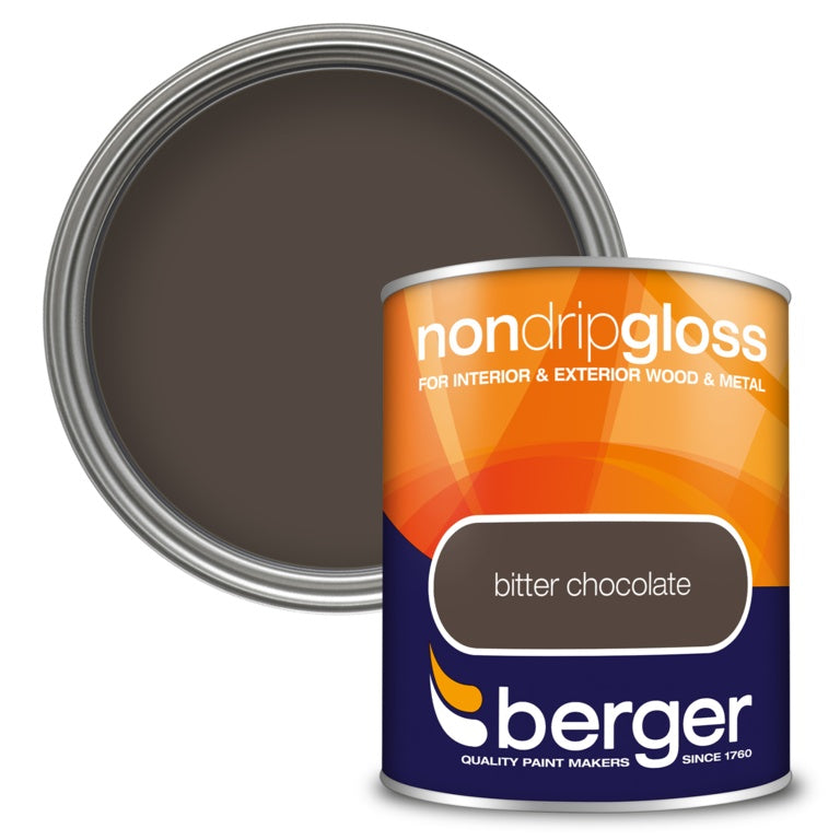 Berger Non Drip Gloss 750ml Chocolat Amer