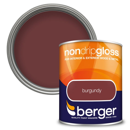Berger Non Drip Gloss 750ml Bourgogne