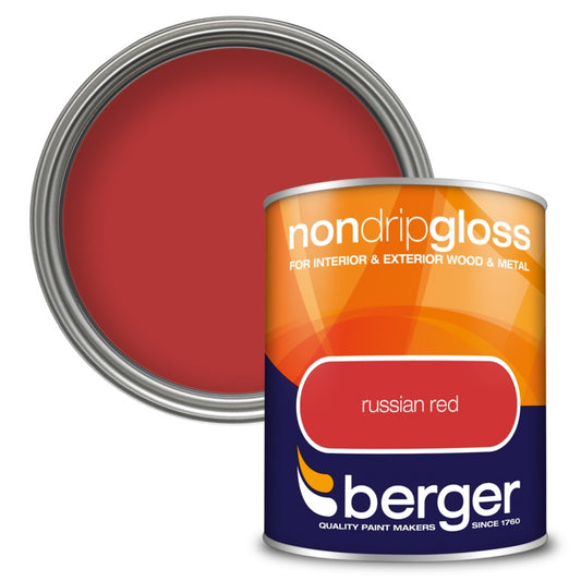 Berger Non Drip Gloss 750ml Rouge Russe