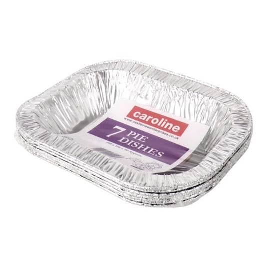 Plato para pastel de aluminio rectangular Caroline, 16 oz, paquete de 7
