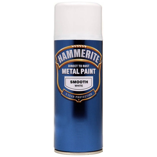 Peinture métal Hammerite 400 ml aérosol blanc lisse