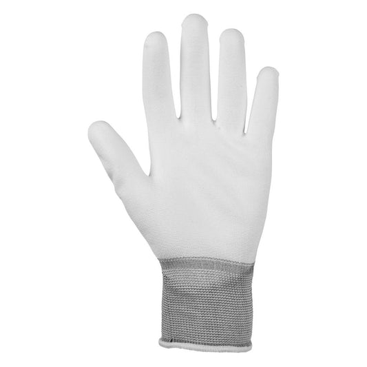 Glenwear White PU Gloves Large