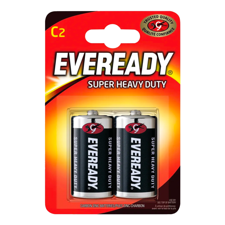 Batteries super résistantes Eveready C Pack 2