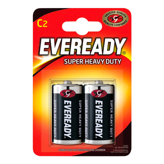 Batteries super résistantes Eveready C Pack 2