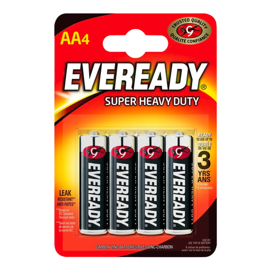 Eveready Super Heavy Duty AA Pack 4