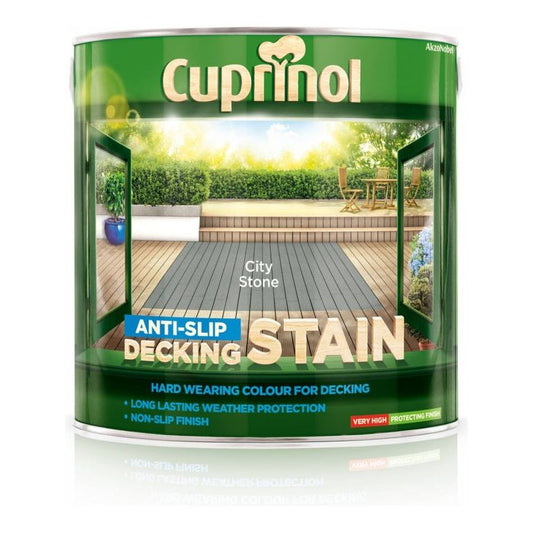 Cuprinol Anti Slip Decking Stain 2.5L City Stone