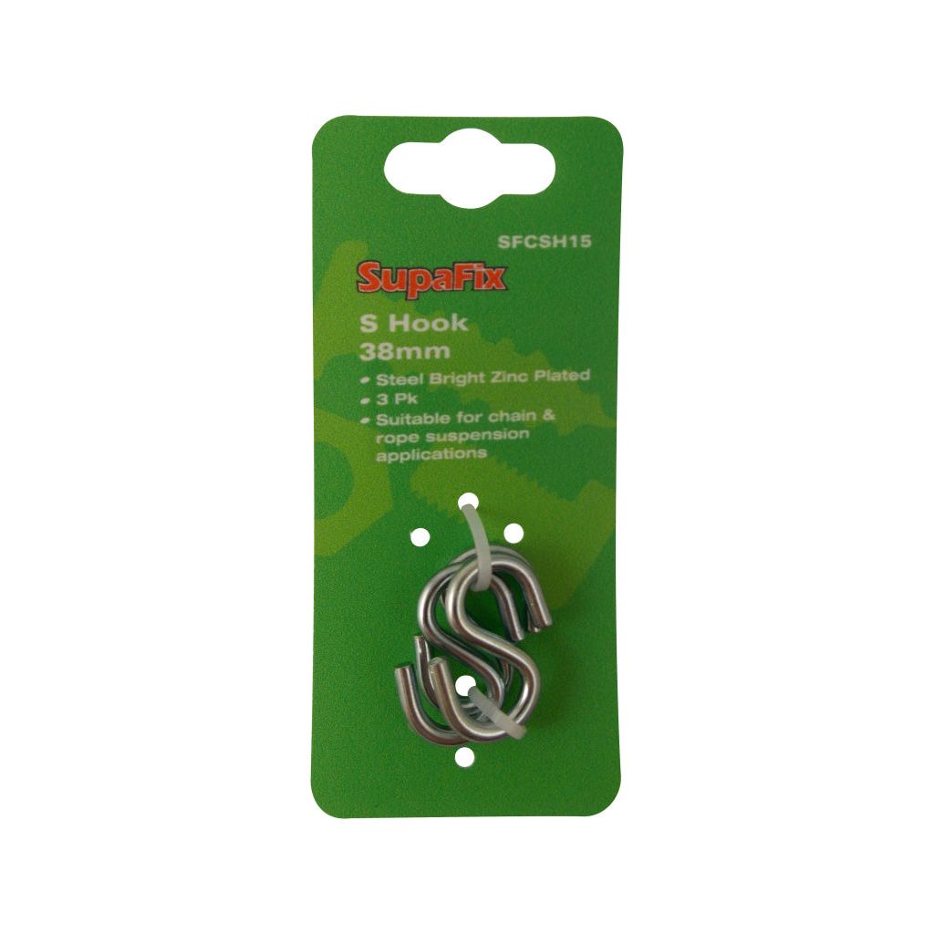 SupaFix S Hooks Pack 3 38mm