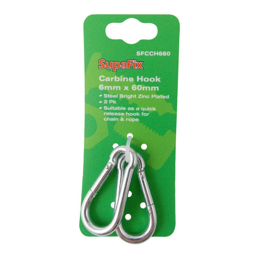 SupaFix Carbine Hook Pack 2 6x60mm