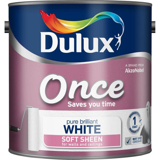 Dulux Once Soft Sheen 2,5 L Blanc brillant pur