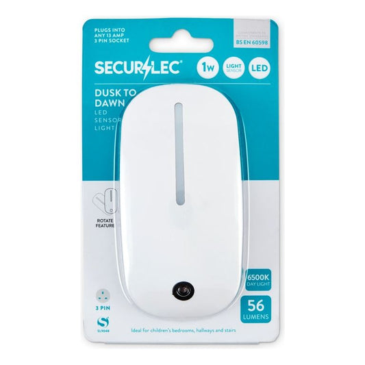 Securlec Automatic LED Safety Night Light 57mm (w) x 115mm (h) x 67mm (d)