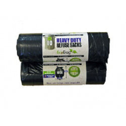 Ecobag Sacos de Basura Resistentes Negro 10 x 100L