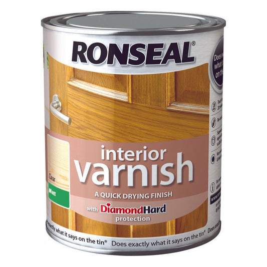 Ronseal Interior Varnish Matt 750ml Clear
