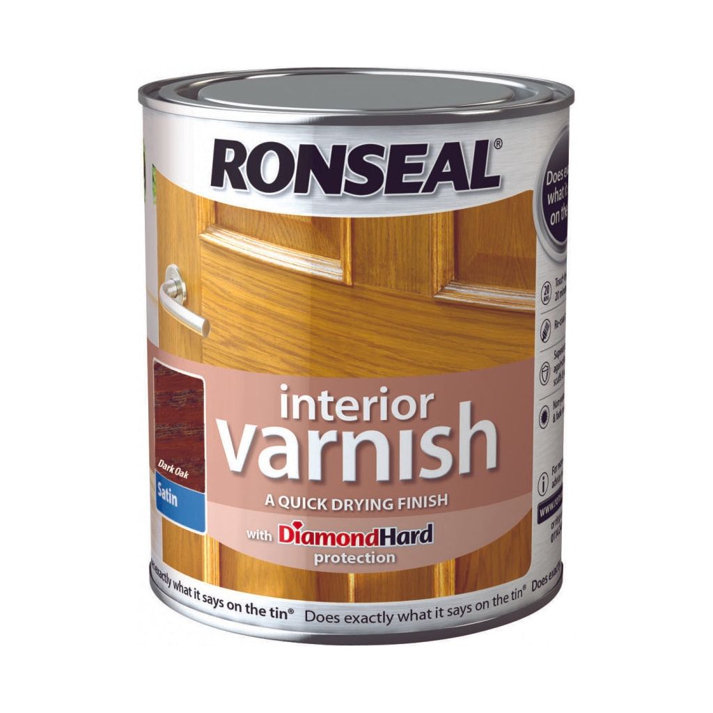 Ronseal Vernis Intérieur Satiné 250ml Chêne Foncé