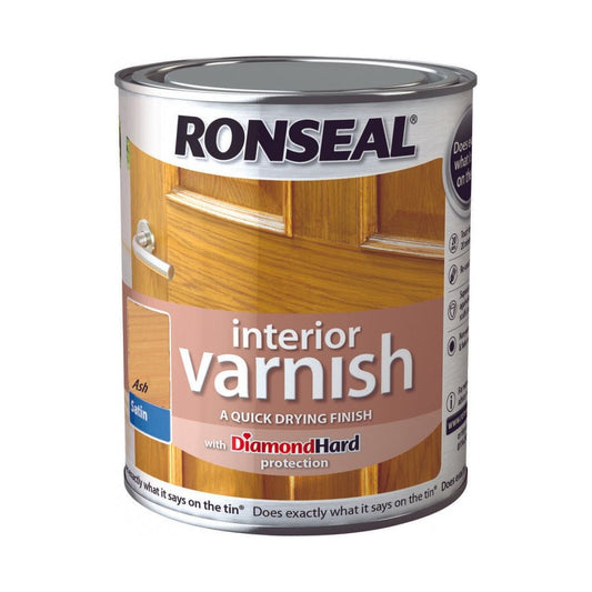 Ronseal Barniz Interior Satinado 250ml Ceniza