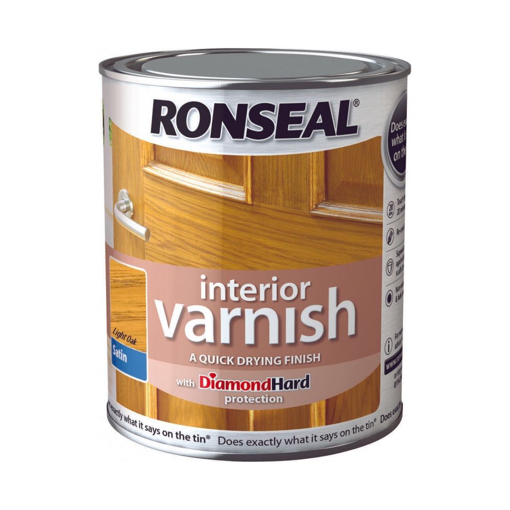 Ronseal Interior Varnish Satin 750ml Light Oak