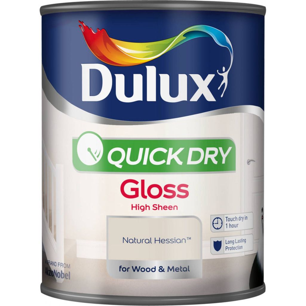 Dulux Quick Dry Gloss 750ml Natural Hessian