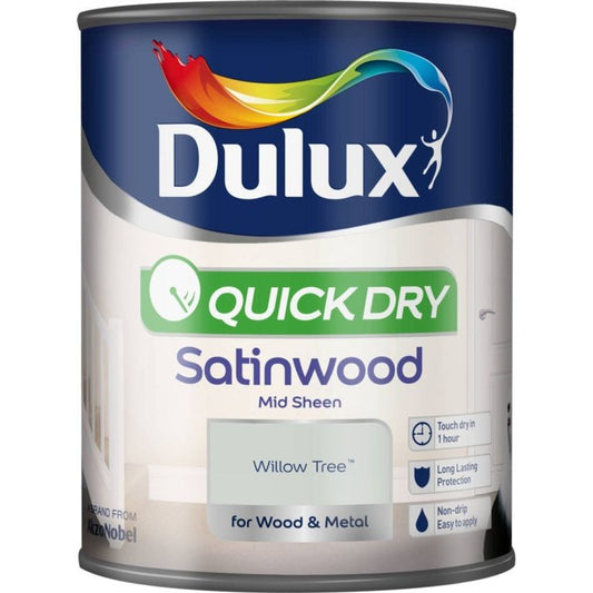 Dulux Quick Dry Satinwood 750ml Willow Tree