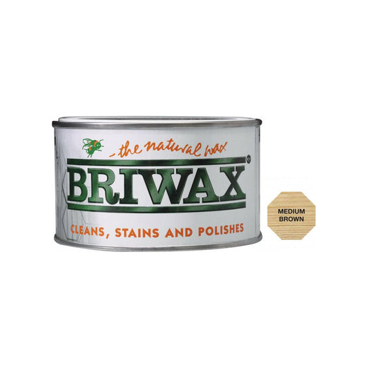 Briwax Natural Wax 400g Medium Brown