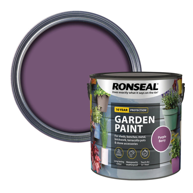 Ronseal Garden Paint 2.5L Purple Berry